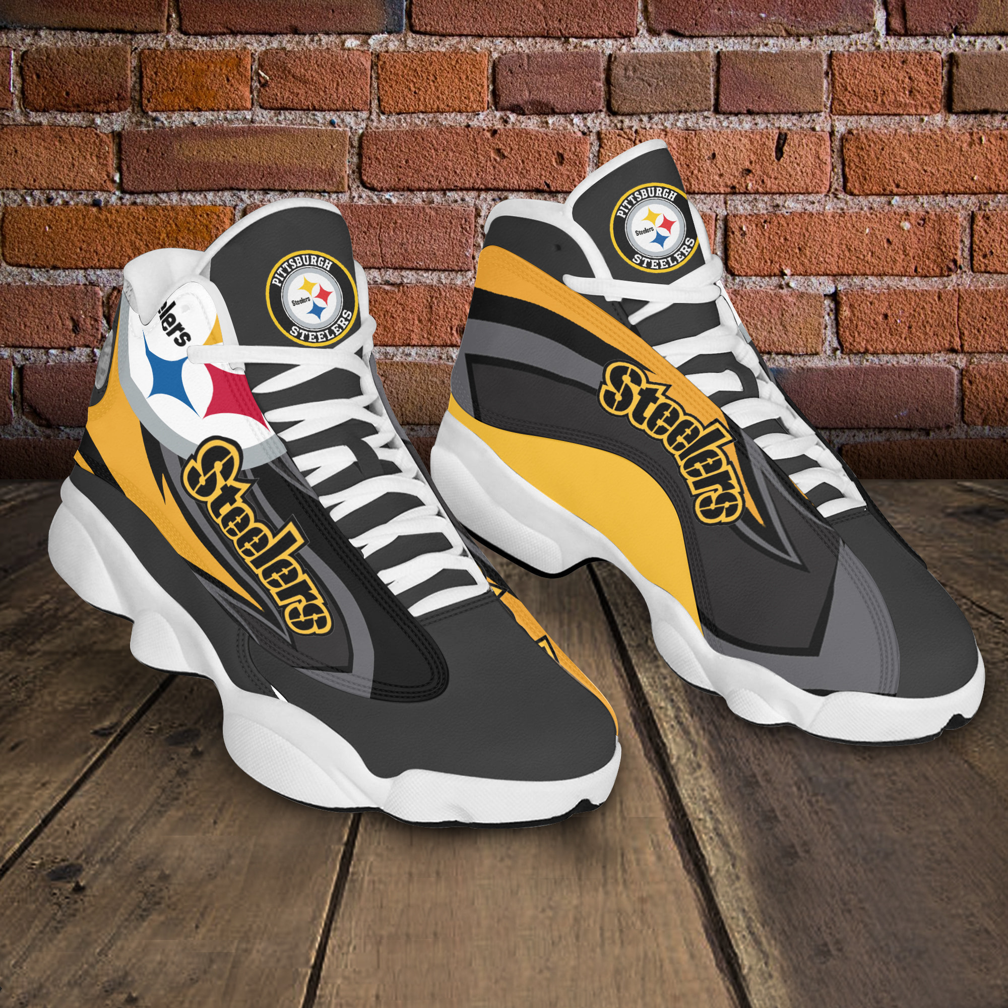 JWFancy Pittsburgh Steelers NFL AJ13 Sneakers Shoes For Men And Women