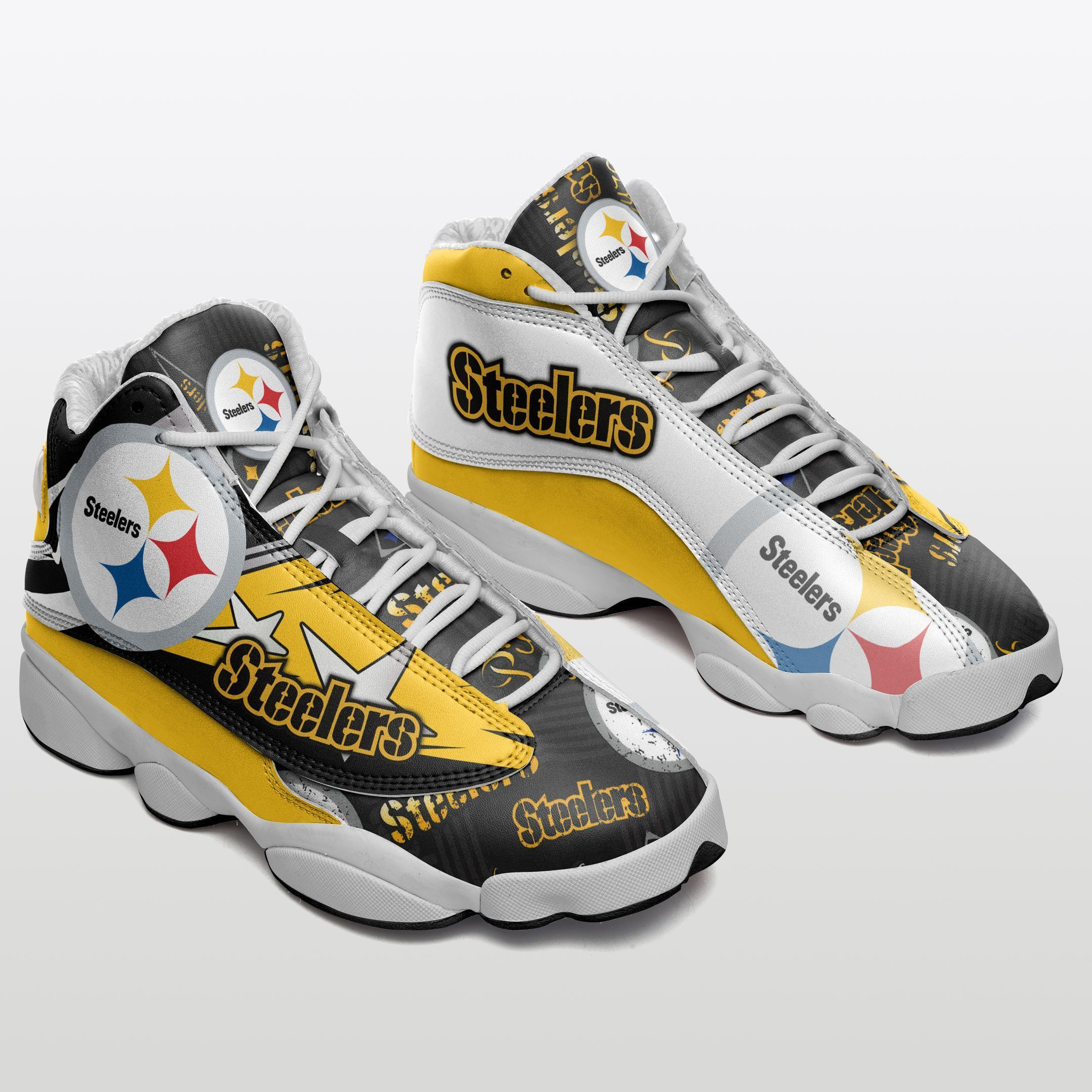 JWFancy Pittsburgh Steelers NFL AJ13 Sneakers Shoes For Men And Women