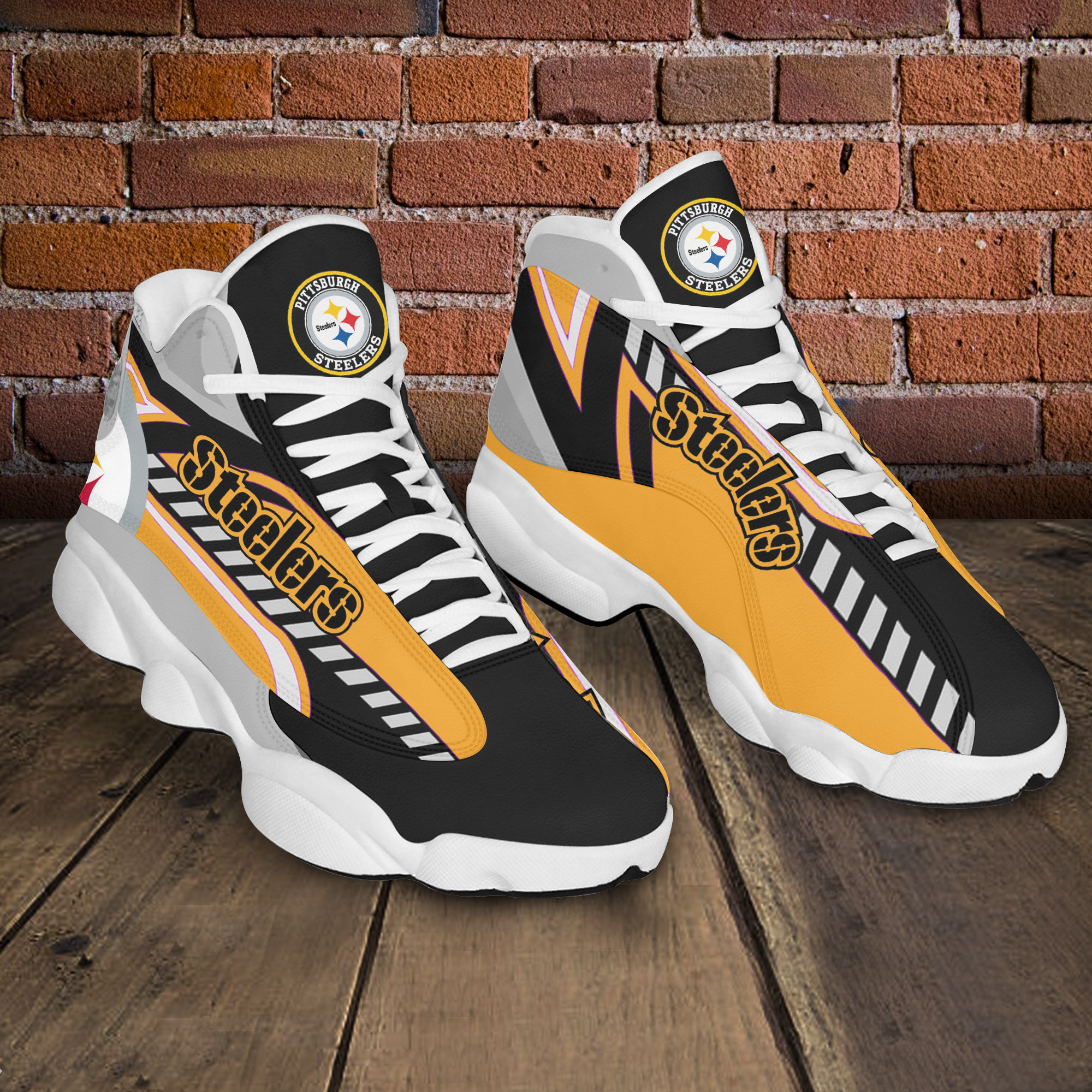 JWFancy Pittsburgh Steelers NFL AJ13 Sneakers Shoes For Men And Women