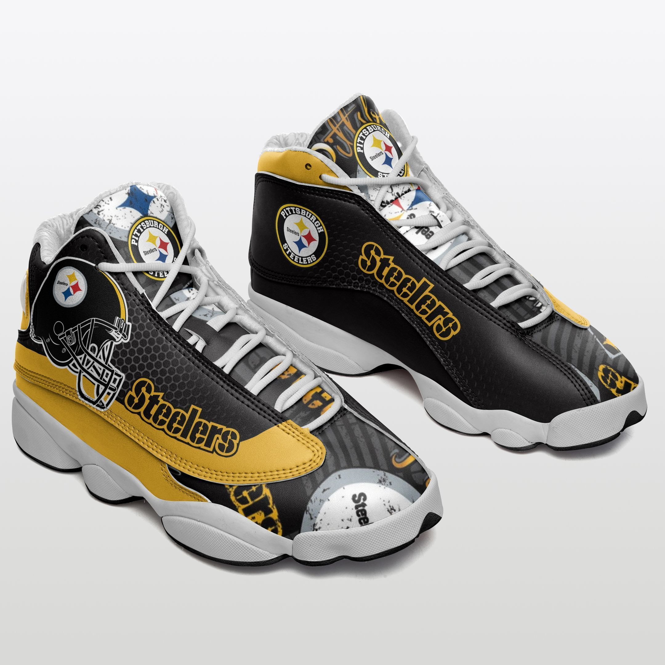 JWFancy Pittsburgh Steelers NFL AJ13 Sneakers Shoes For Men And Women
