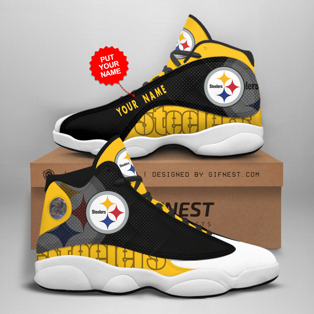 JWFancy Pittsburgh Steelers NFL AJ13 Sneakers Shoes For Men And Women