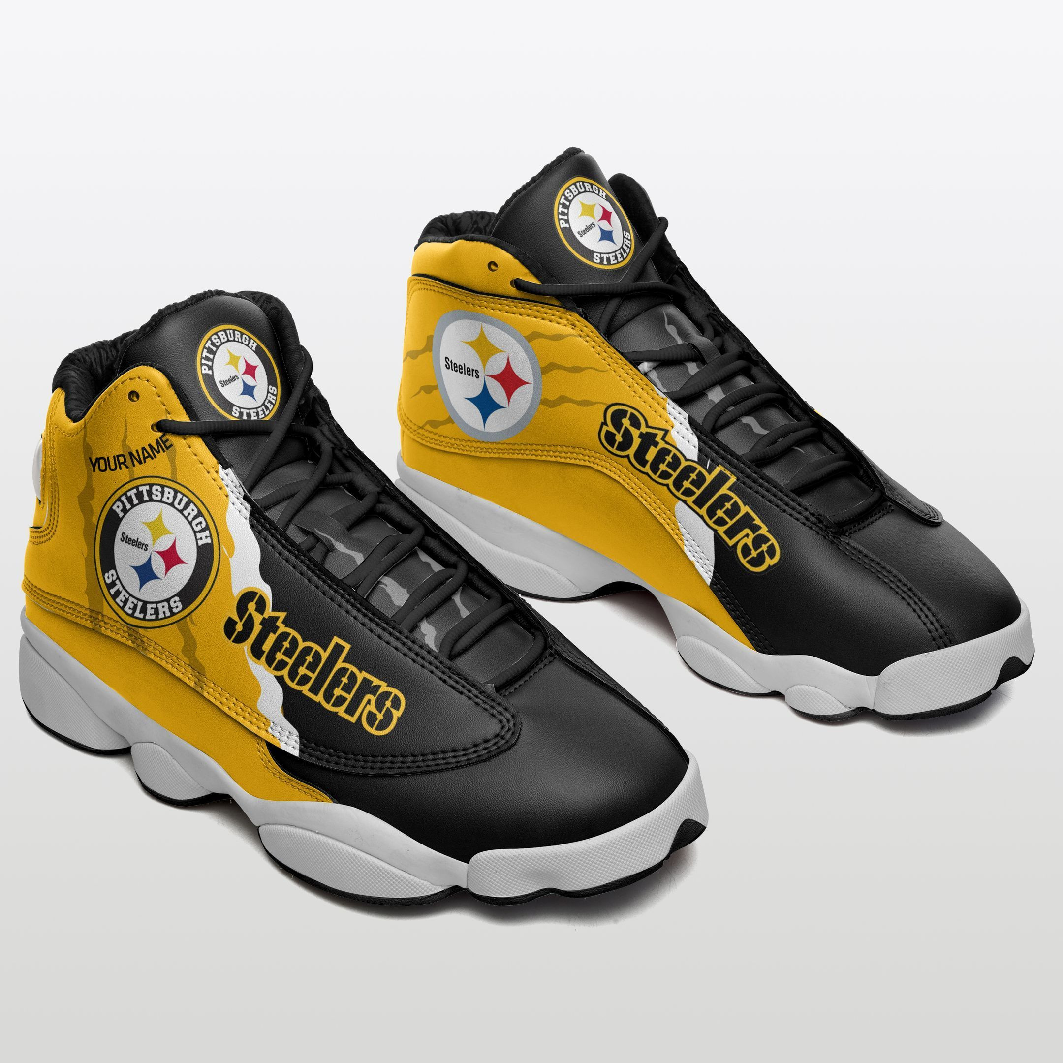 JWFancy Pittsburgh Steelers NFL AJ13 Sneakers Shoes For Men And Women