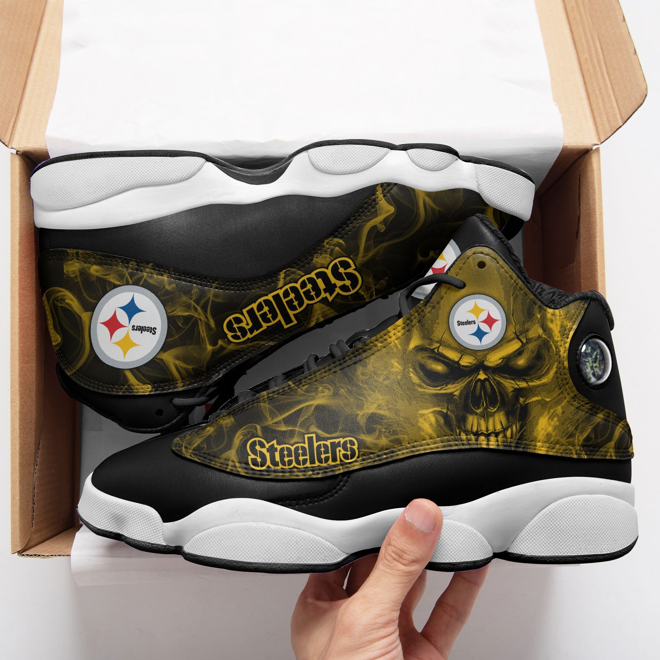 JWFancy Pittsburgh Steelers NFL AJ13 Sneakers Shoes For Men And Women