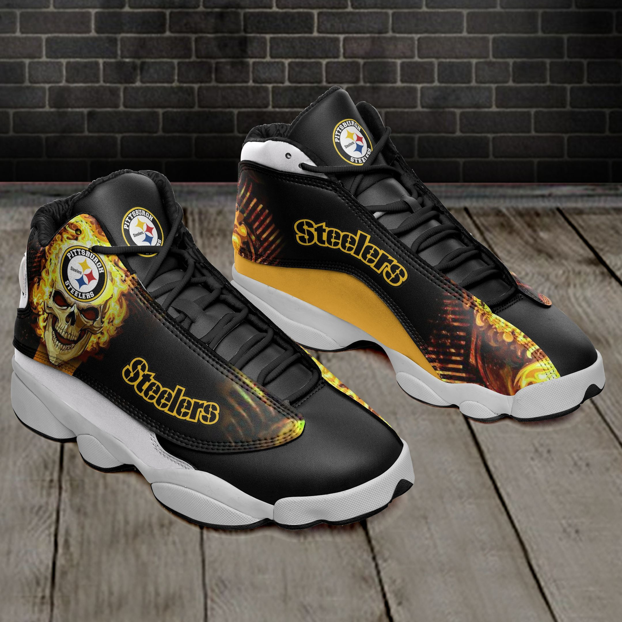 JWFancy Pittsburgh Steelers NFL AJ13 Sneakers Shoes For Men And Women