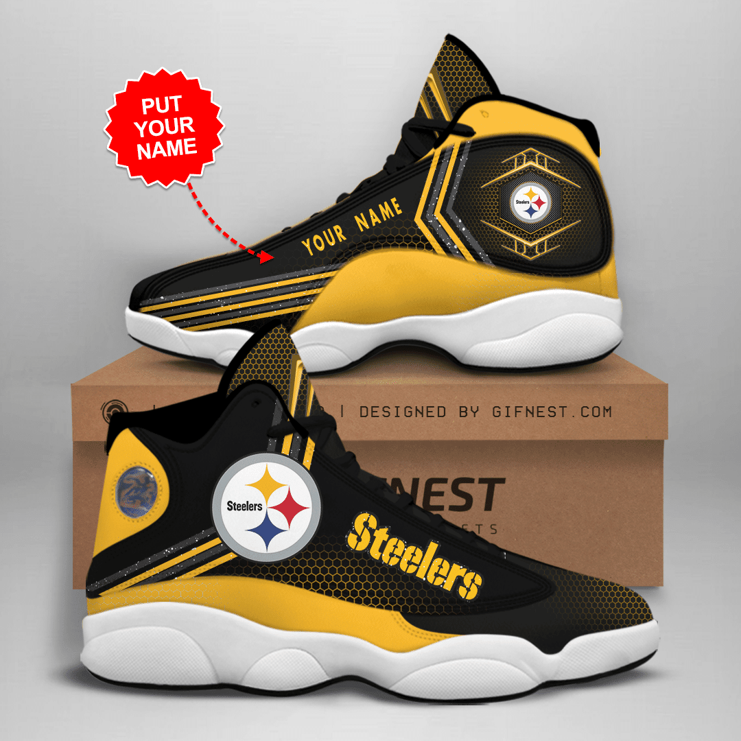 JWFancy Pittsburgh Steelers NFL AJ13 Sneakers Shoes For Men And Women