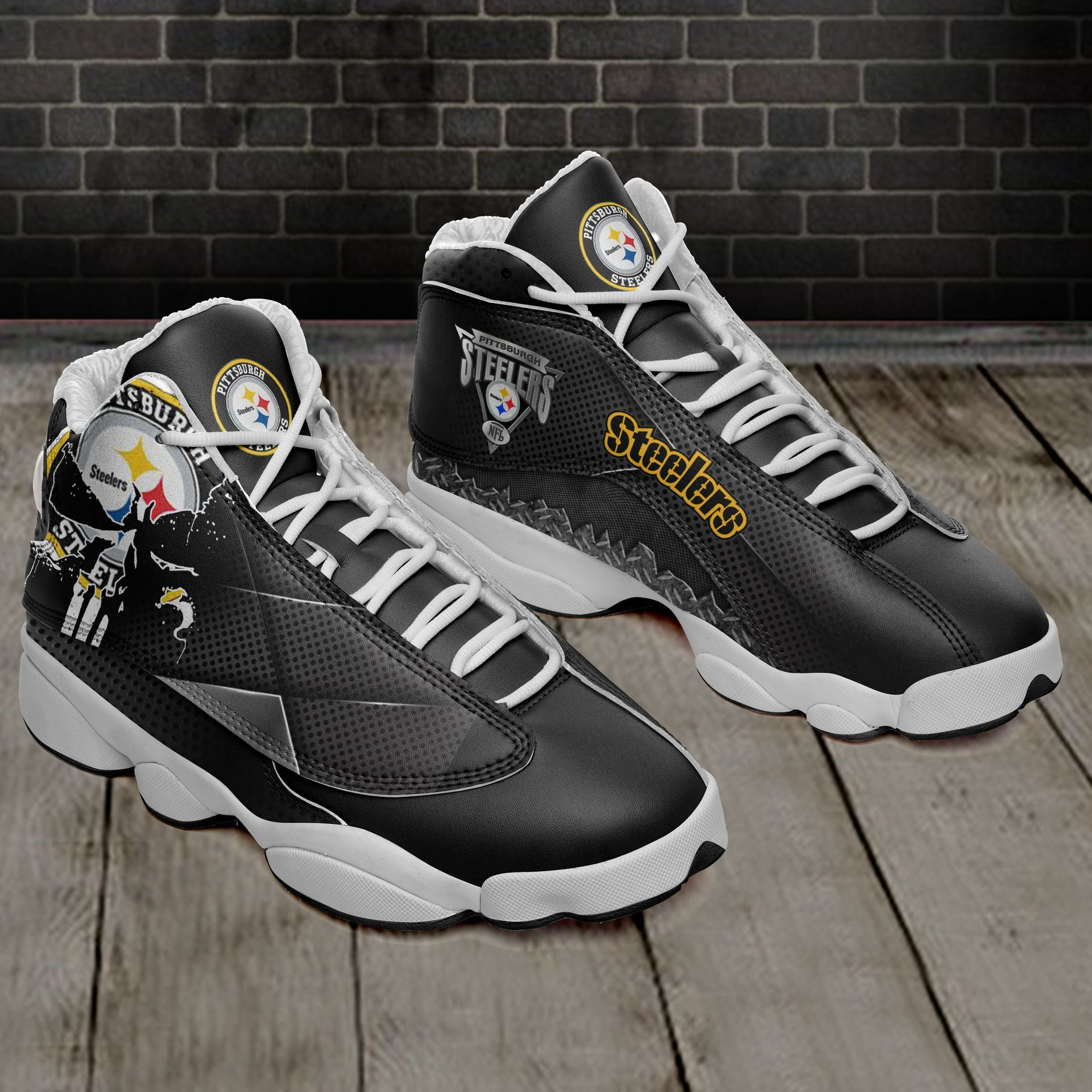JWFancy Pittsburgh Steelers NFL AJ13 Sneakers Shoes For Men And Women