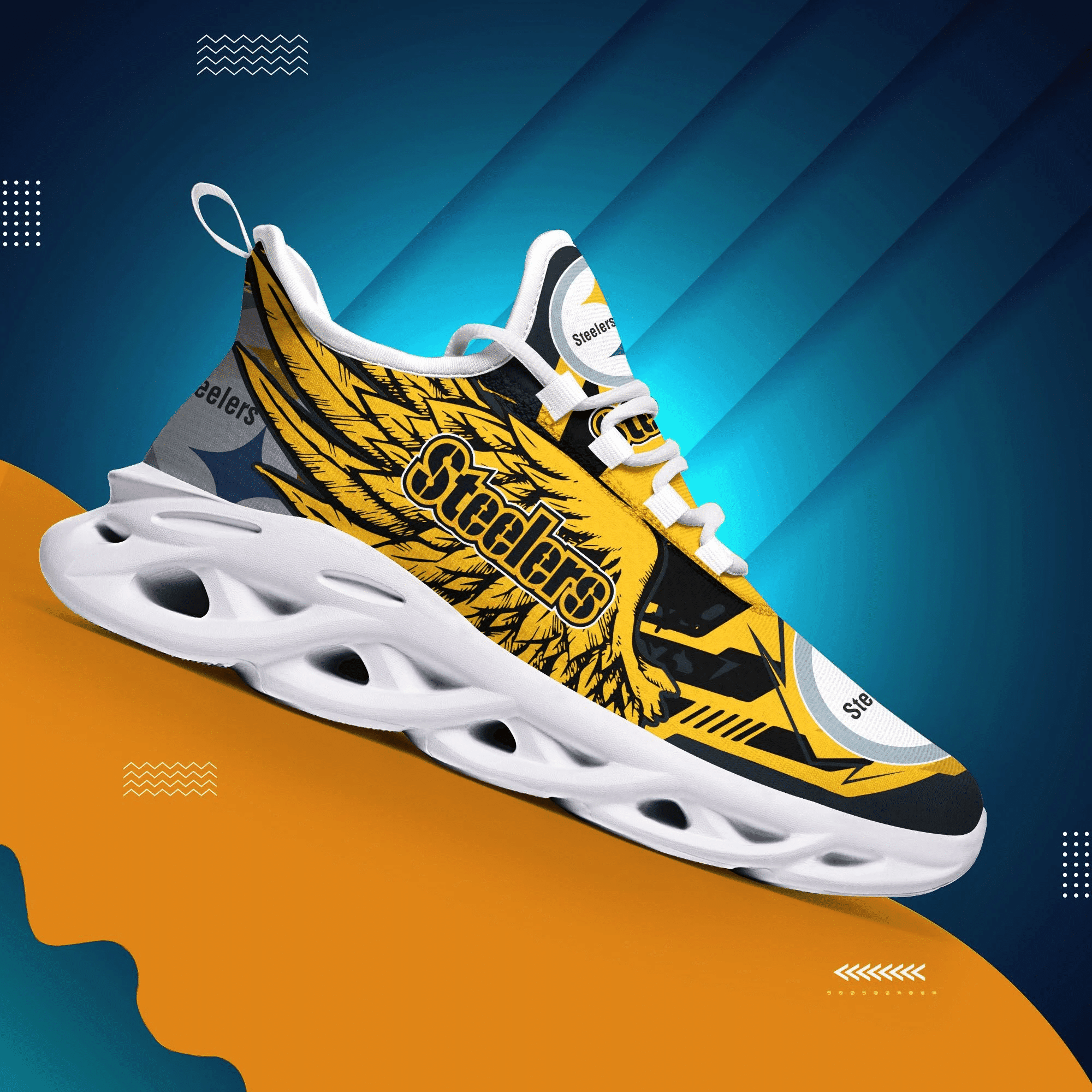 JWFancy Pittsburgh Steelers NFL Max Soul Shoes Sneakers For Men And Women
