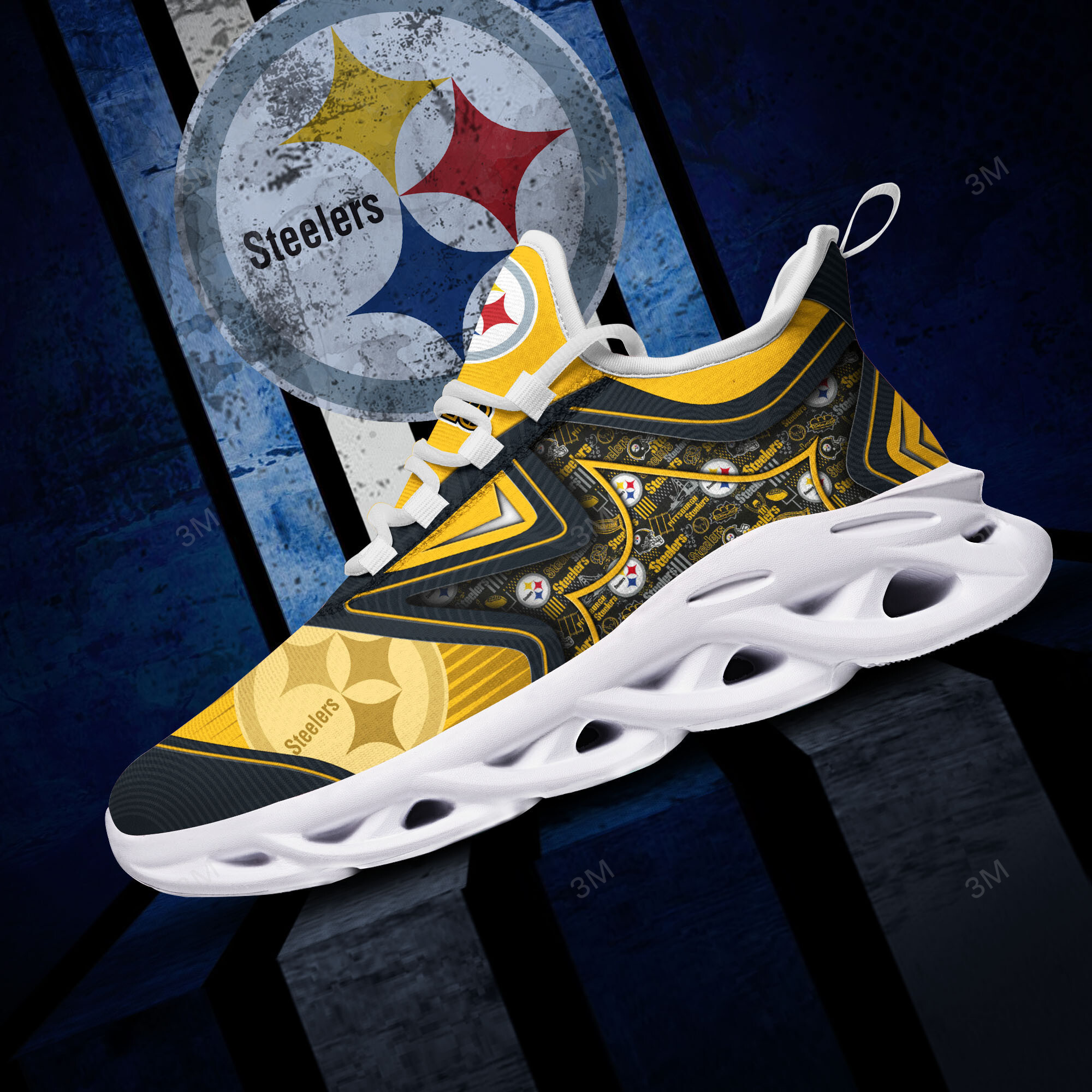 JWFancy Pittsburgh Steelers NFL Max Soul Shoes Sneakers For Men And Women