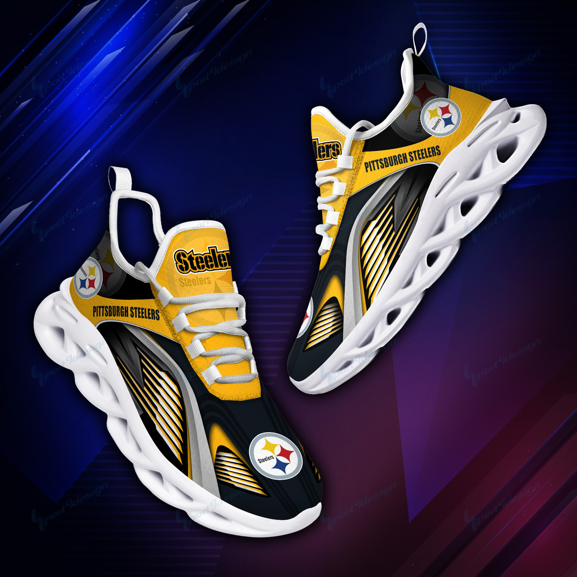 JWFancy Pittsburgh Steelers NFL Max Soul Shoes Sneakers For Men And Women