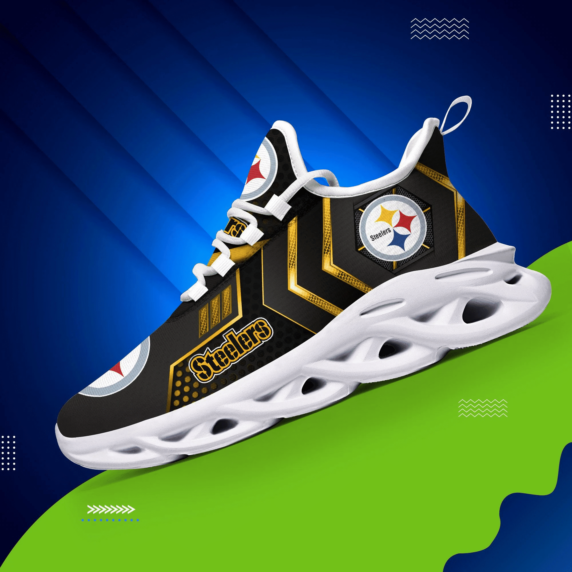 JWFancy Pittsburgh Steelers NFL Max Soul Shoes Sneakers For Men And Women