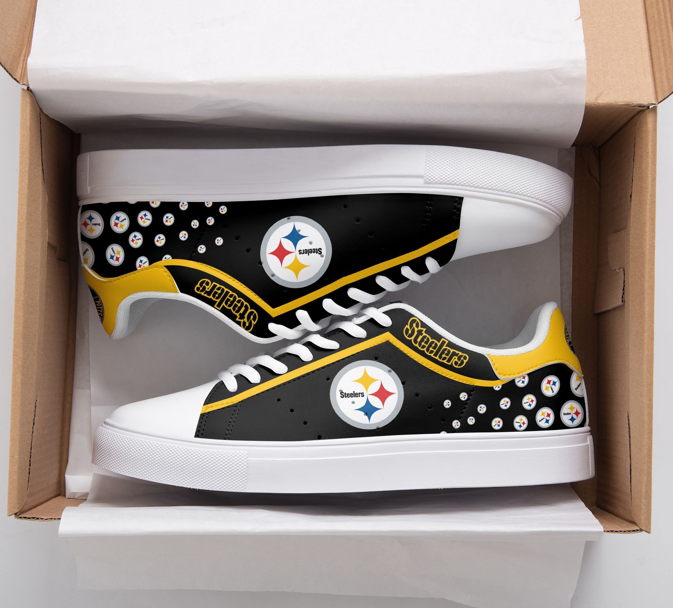 JWFancy Pittsburgh Steelers Skate Stan Shoes Sneakes For Men And Women