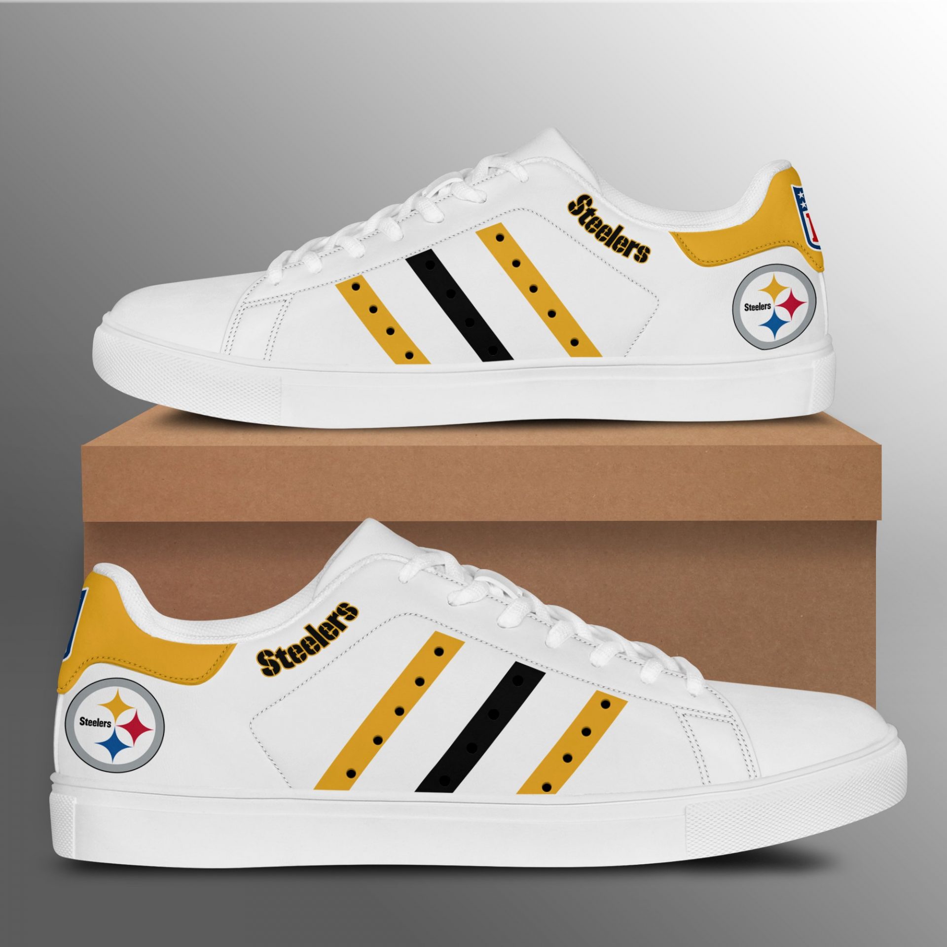 JWFancy Pittsburgh Steelers Skate Stan Shoes Sneakes For Men And Women