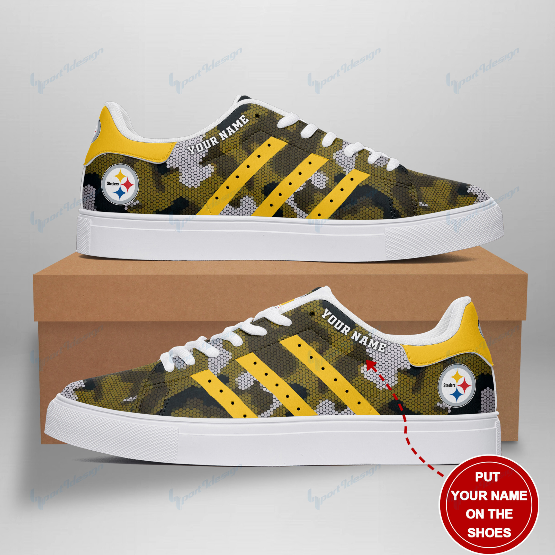 JWFancy Pittsburgh Steelers Skate Stan Shoes Sneakes For Men And Women