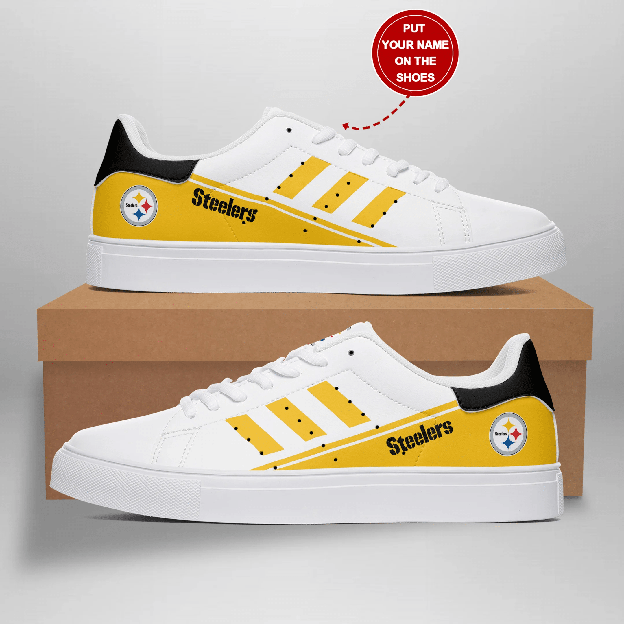JWFancy Pittsburgh Steelers Skate Stan Shoes Sneakes For Men And Women