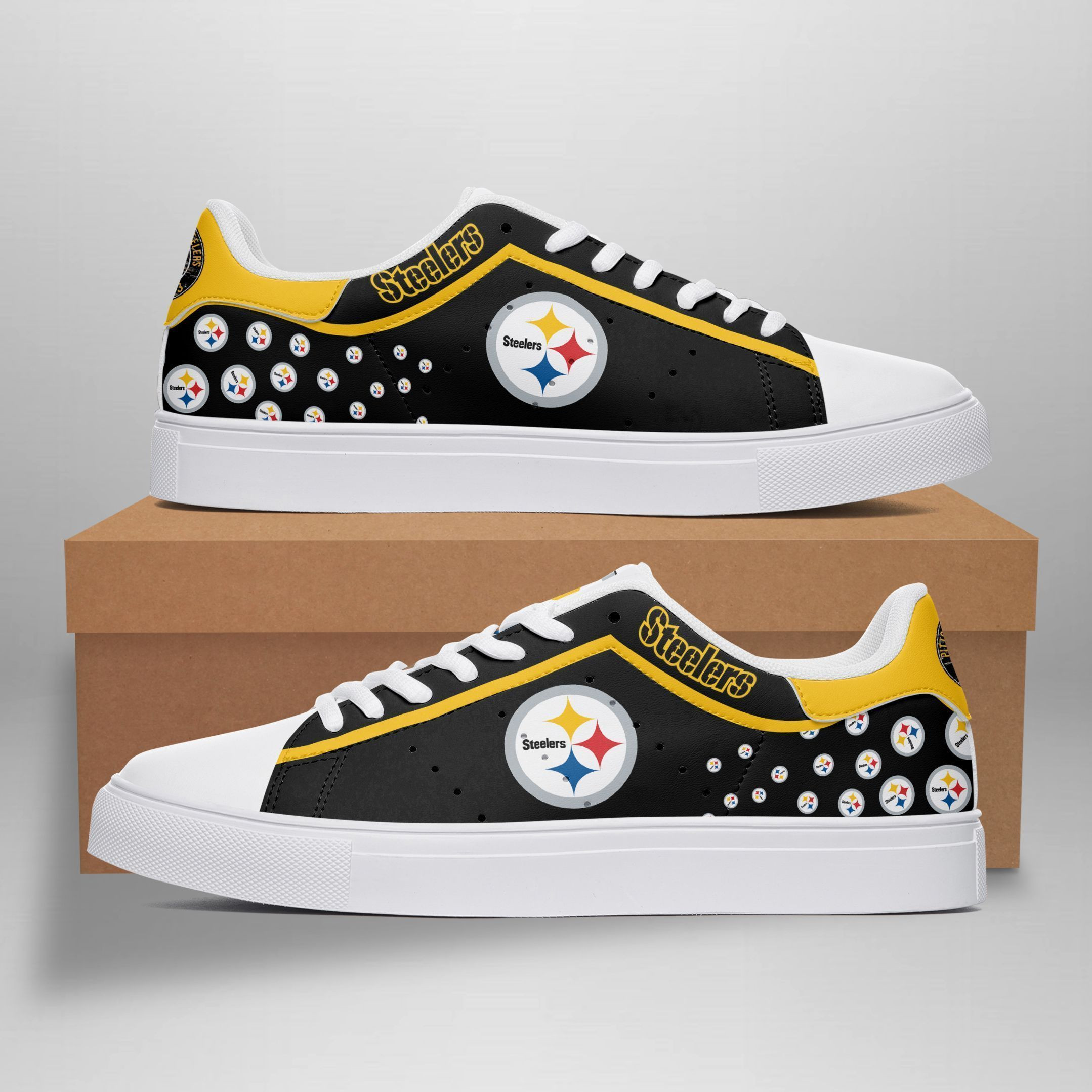 JWFancy Pittsburgh Steelers Skate Stan Shoes Sneakes For Men And Women
