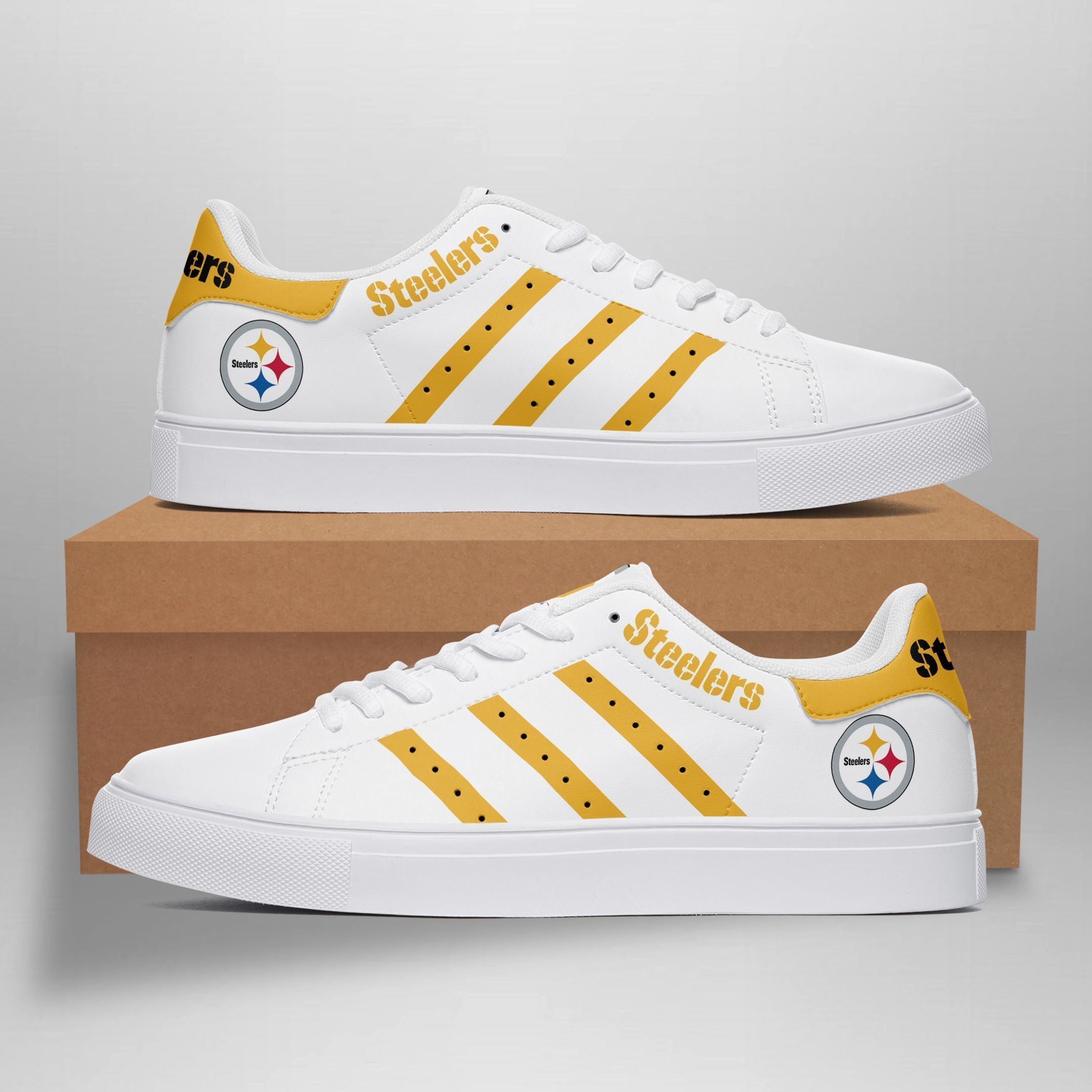 JWFancy Pittsburgh Steelers Skate Stan Shoes Sneakes For Men And Women