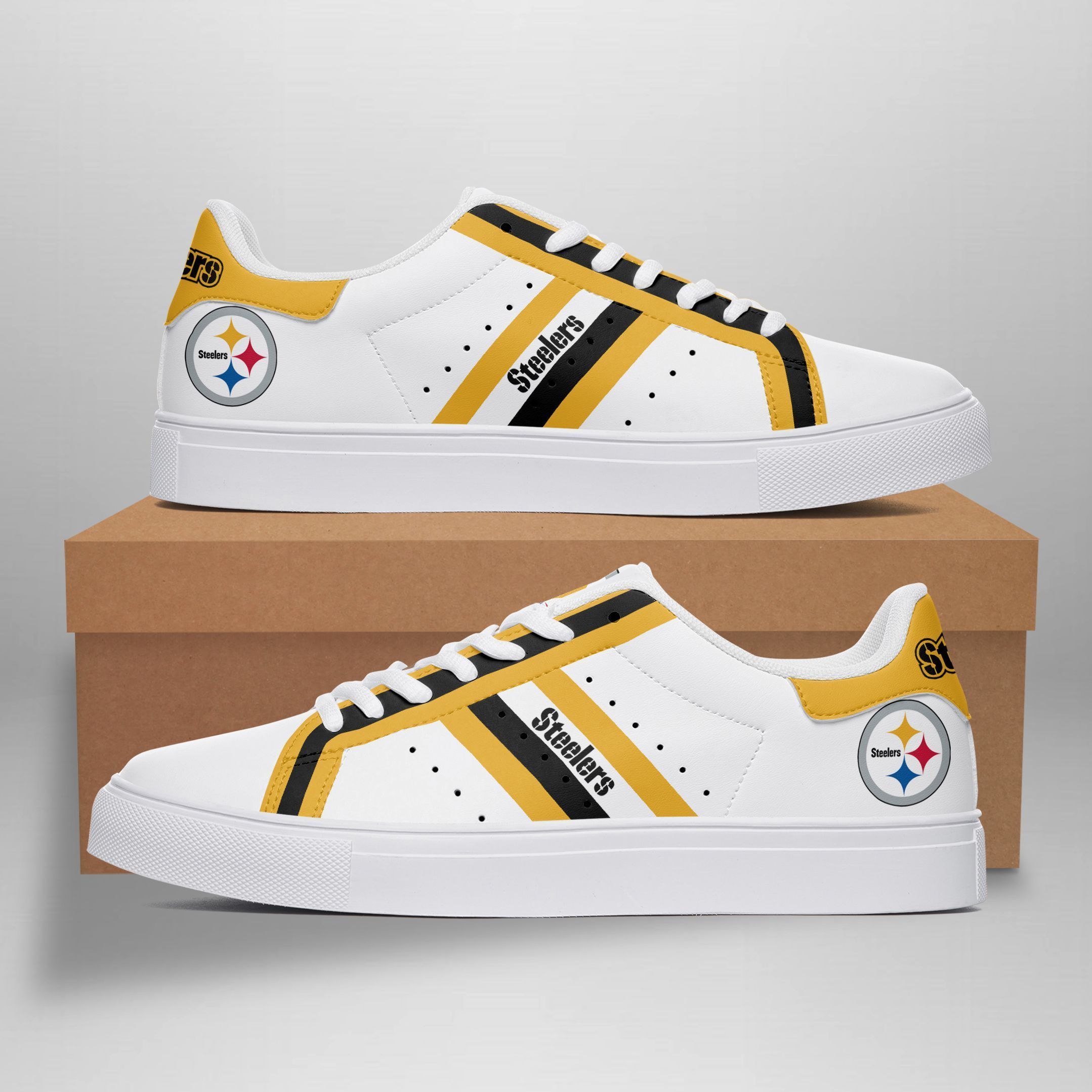JWFancy Pittsburgh Steelers Skate Stan Shoes Sneakes For Men And Women