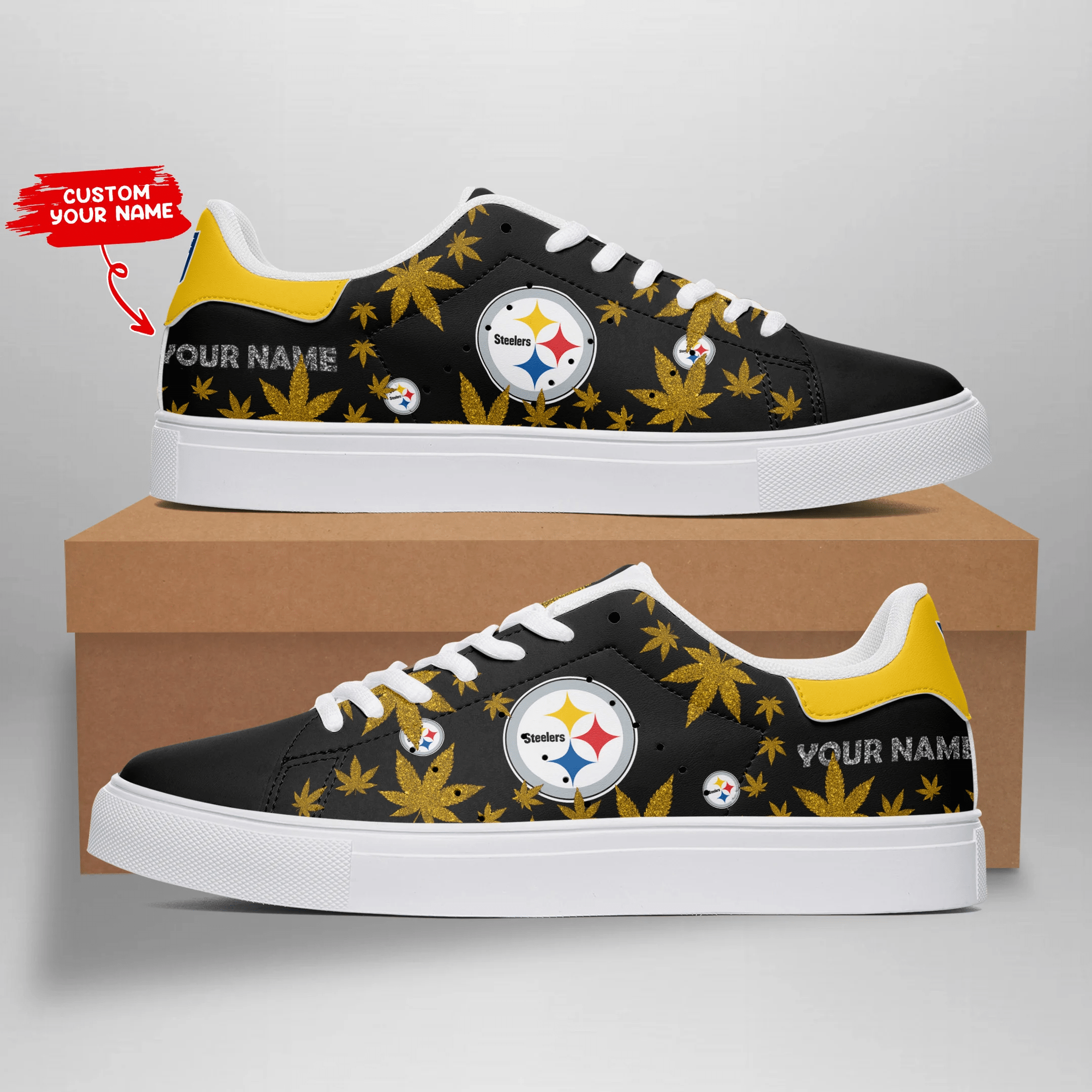JWFancy Pittsburgh Steelers Skate Stan Shoes Sneakes For Men And Women