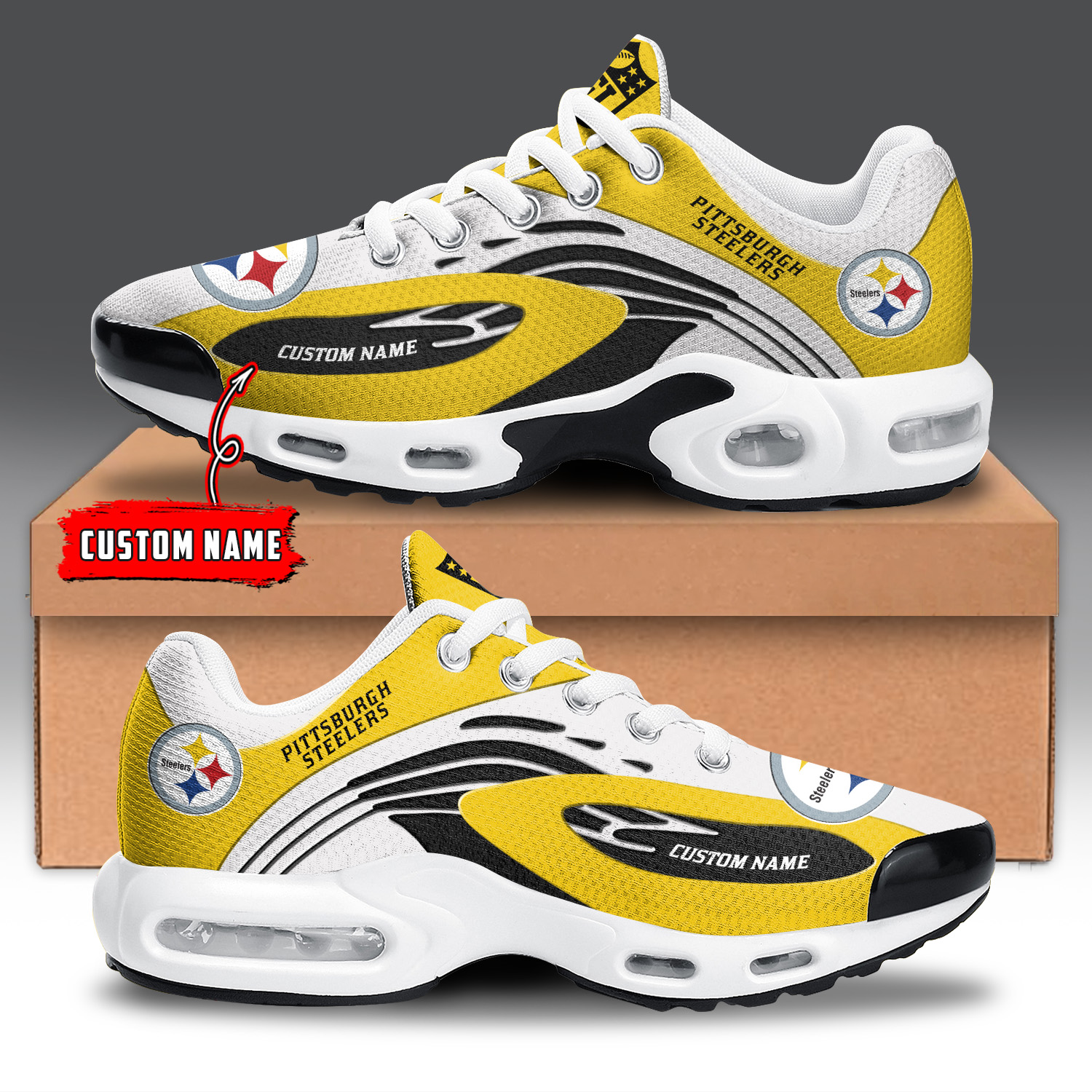 JWFancy Pittsburgh Steelers TN Shoes Sneakers For Men And Women