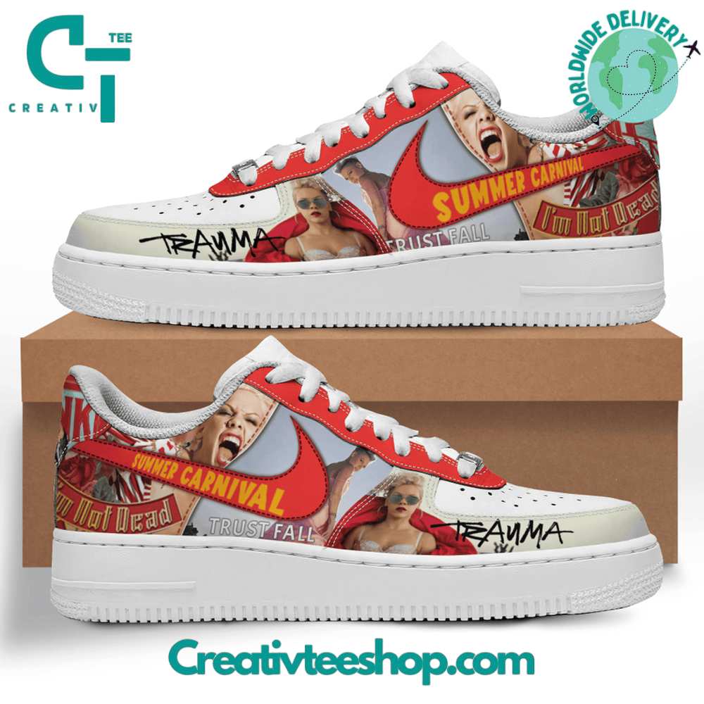 JWFancy P!nk Summer Carnival Air Low-Top Sneakers Shoes For Men And Women