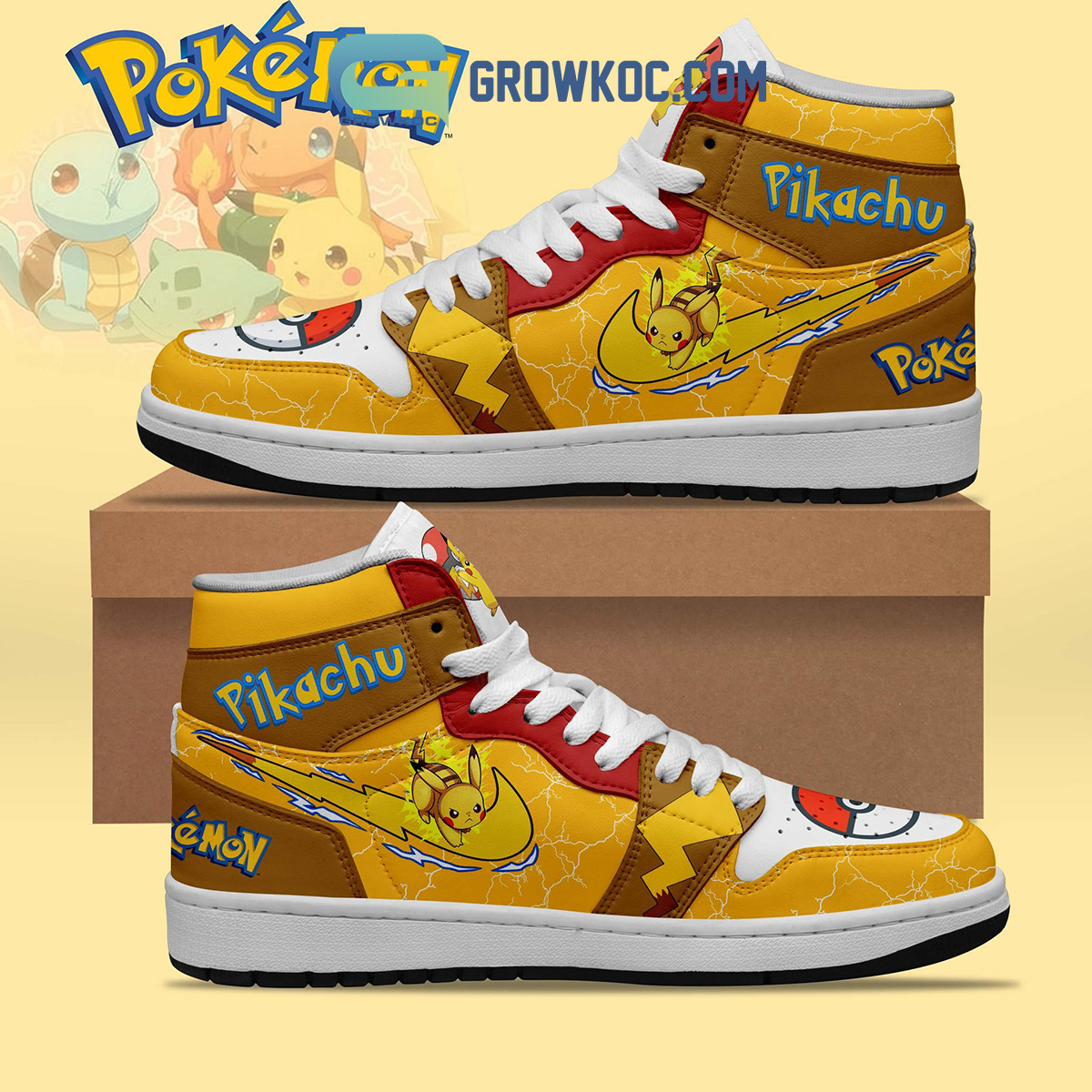 JWFancy Pokemon AJ1 High Sneakers Shoes For Men And Women