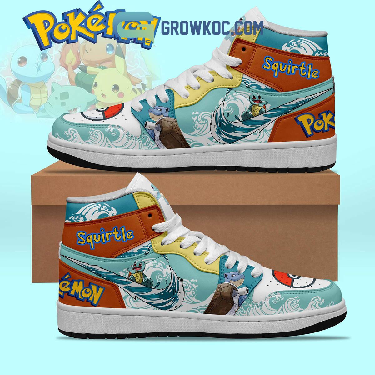 JWFancy Pokemon AJ1 High Sneakers Shoes For Men And Women