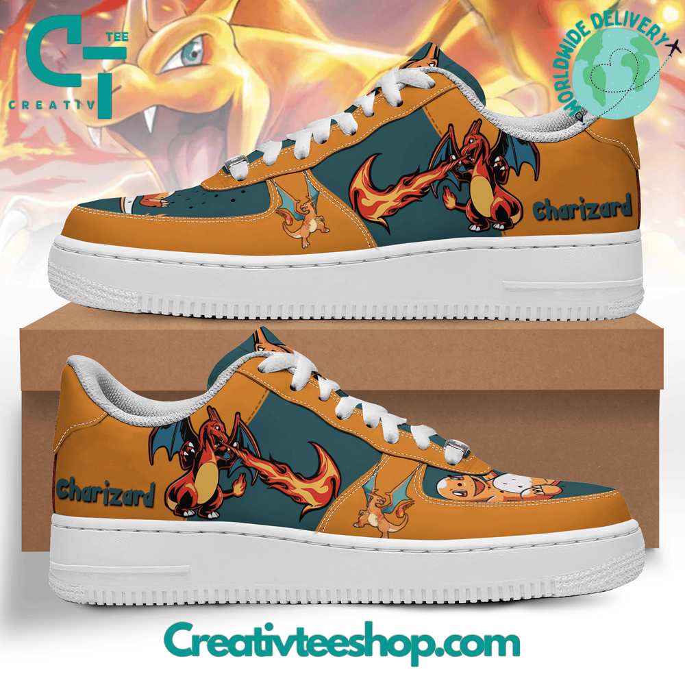 JWFancy Pokemon Charizard Air Low-Top Sneakers Shoes For Men And Women