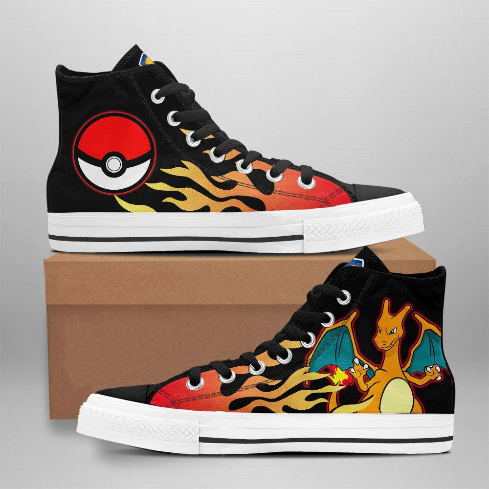JWFancy Pokemon High Top Canvas Sneakers Shoes For Men And Women