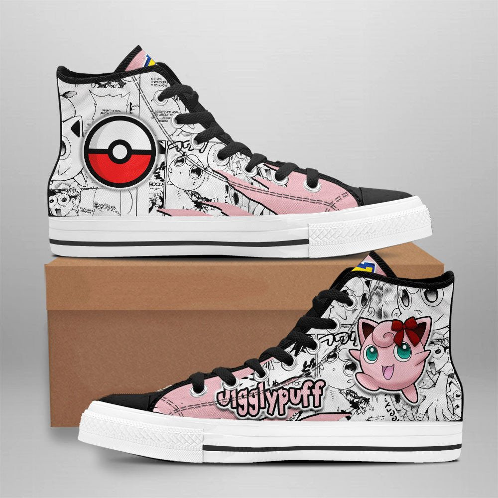 JWFancy Pokemon High Top Canvas Sneakers Shoes For Men And Women