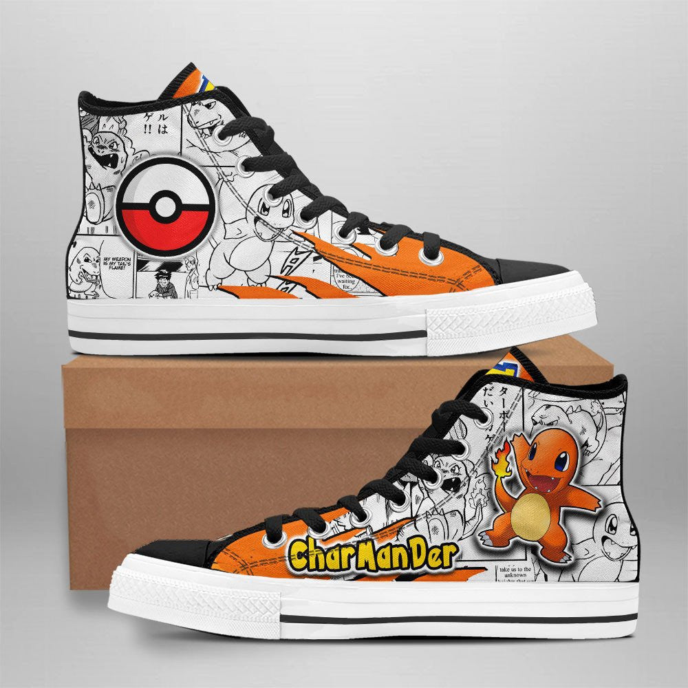 JWFancy Pokemon High Top Canvas Sneakers Shoes For Men And Women