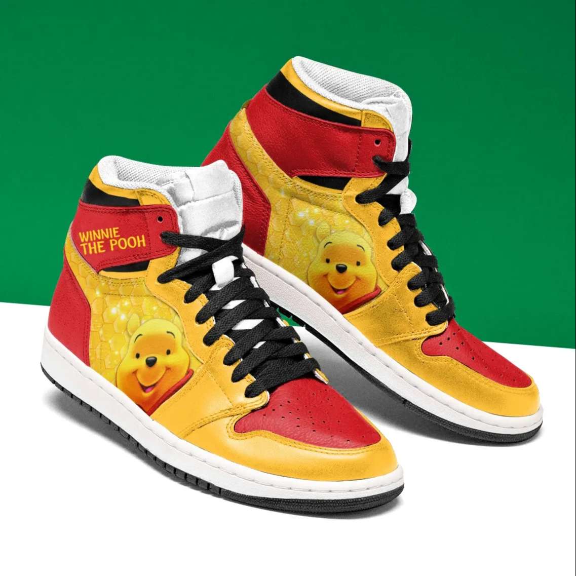 JWFancy Pooh AJ1 High Sneakers Shoes For Men And Women