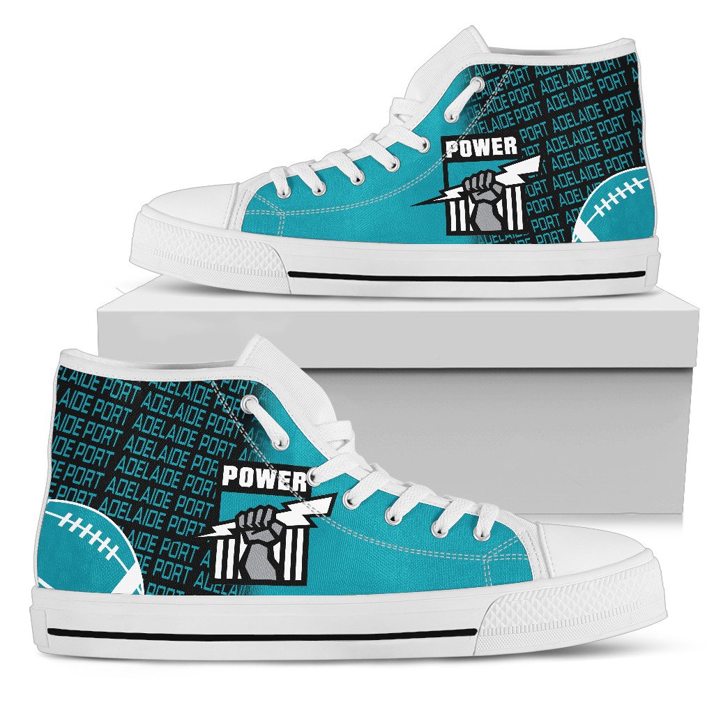 JWFancy Port Adelaide High Top Canvas Sneakers Shoes For Men And Women