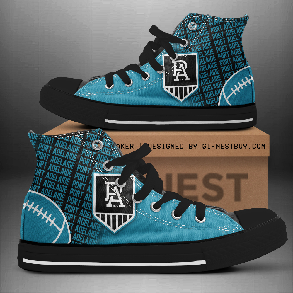 JWFancy Port Adelaide High Top Canvas Sneakers Shoes For Men And Women