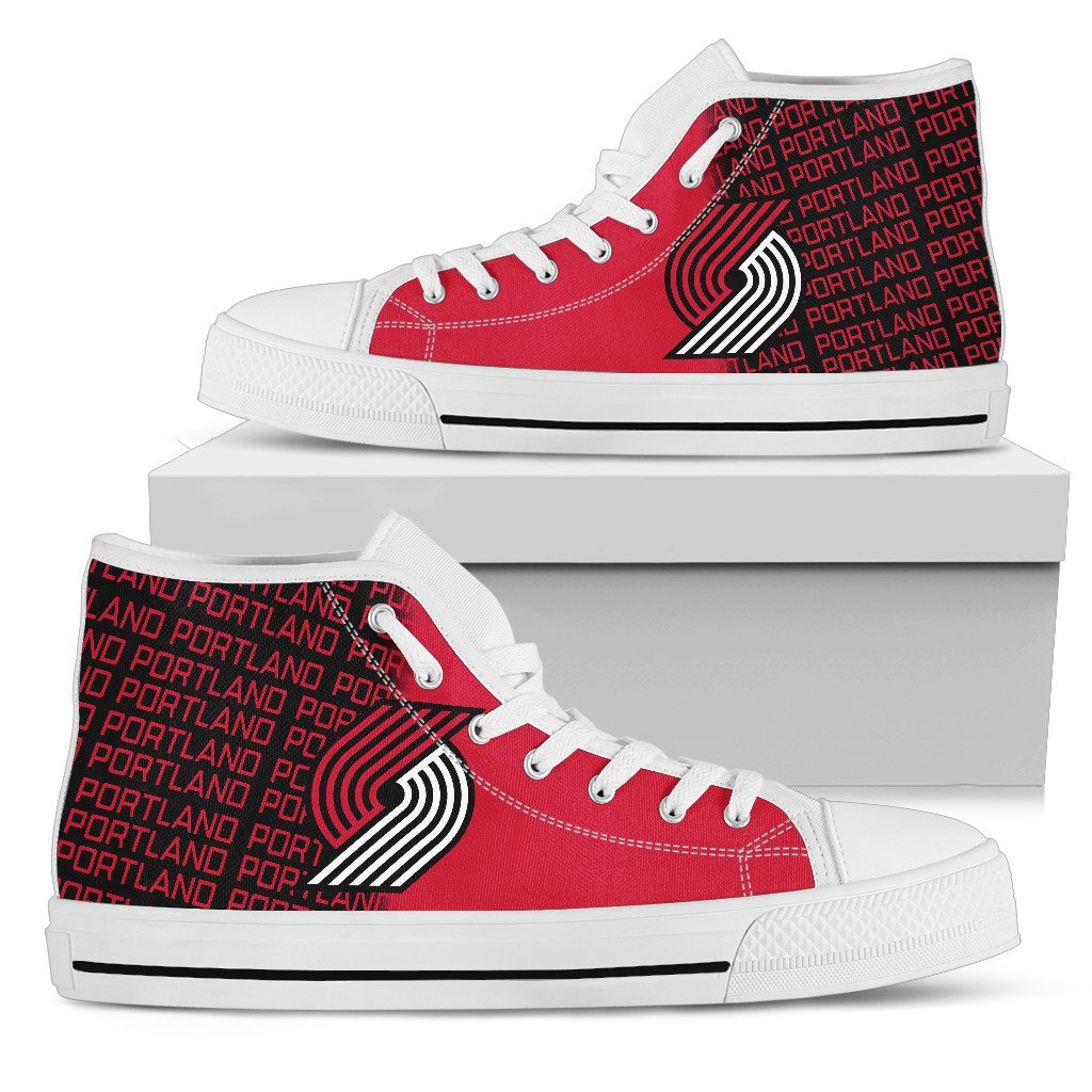 JWFancy Portland Trail Blazers High Top Canvas Sneakers Shoes For Men And Women