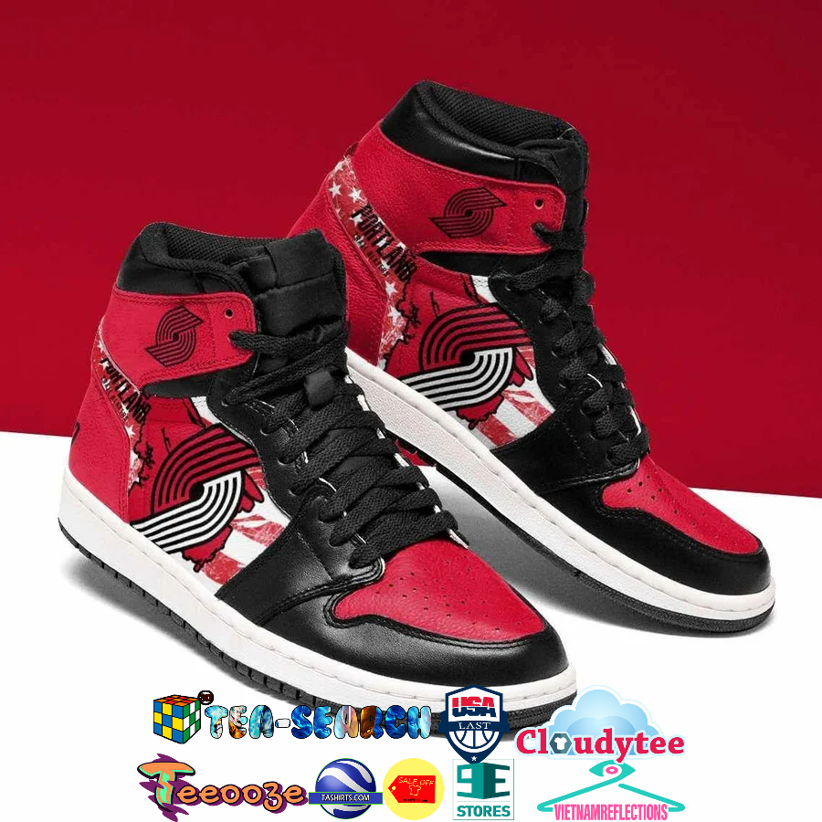 JWFancy Portland Trail Blazers NBA AJ1 High Sneakers Shoes For Men And Women