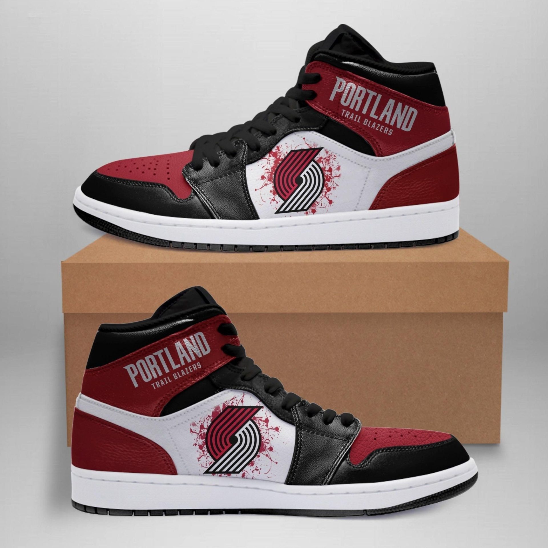 JWFancy Portland Trail Blazers NBA AJ1 High Sneakers Shoes For Men And Women