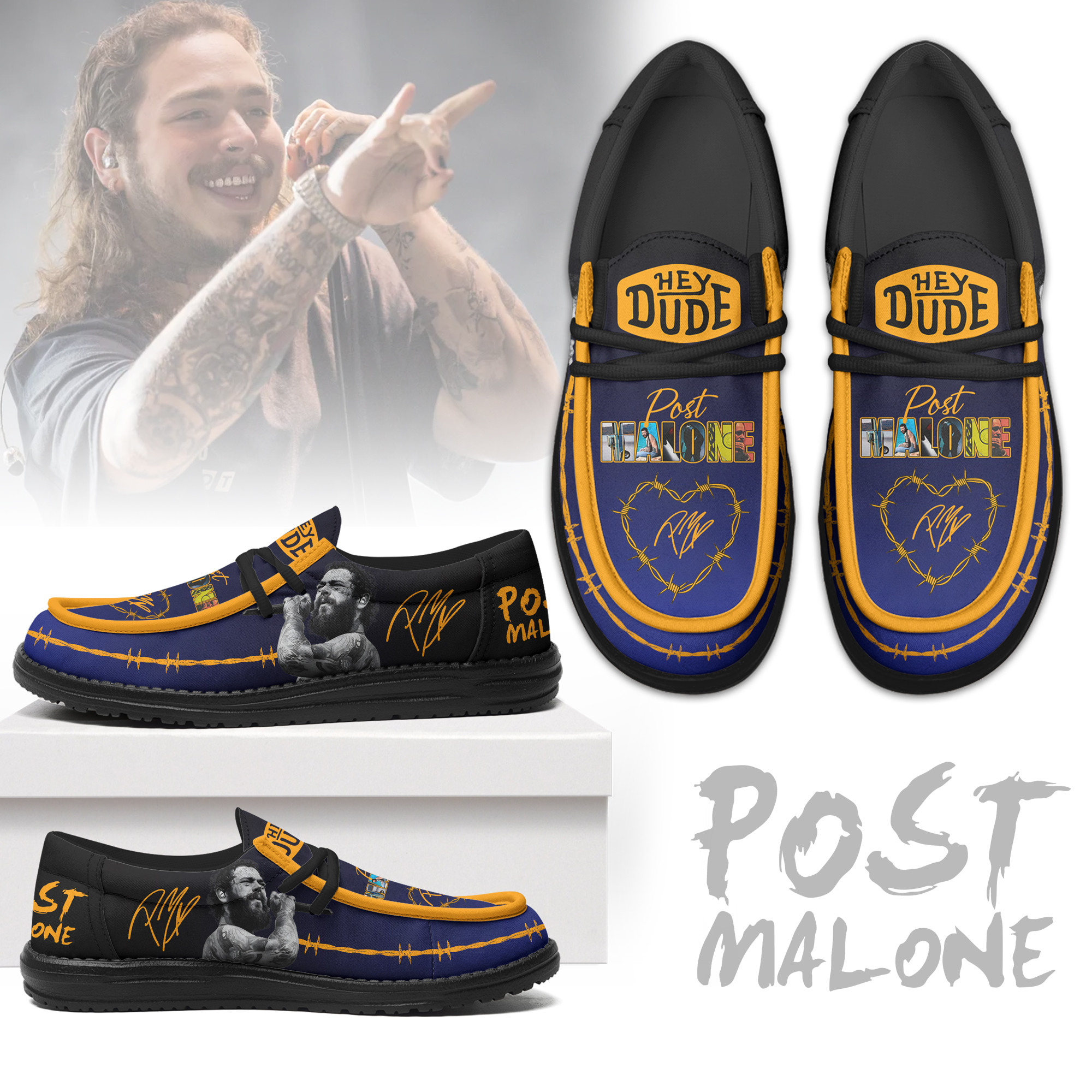 JWFancy Post Malone – Custom Name Hey Dude