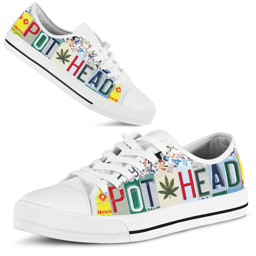 JWFancy Pot Head - Weed  Low Top Canvas Sneakers Shoes For Men And Women