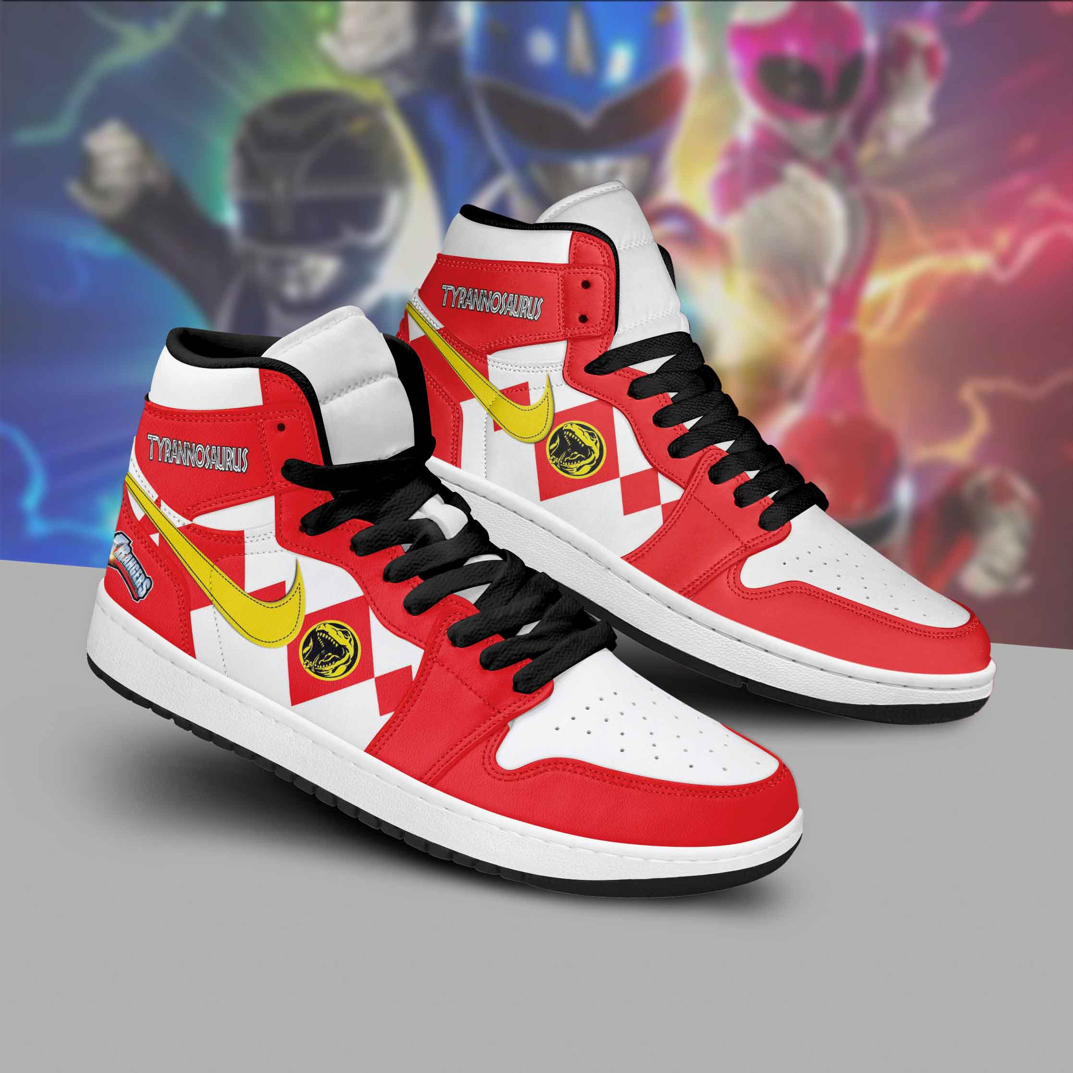 JWFancy Power Rangers AJ1 High Sneakers Shoes For Men And Women