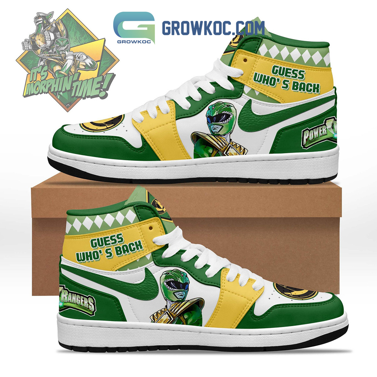 JWFancy Power Rangers AJ1 High Sneakers Shoes For Men And Women