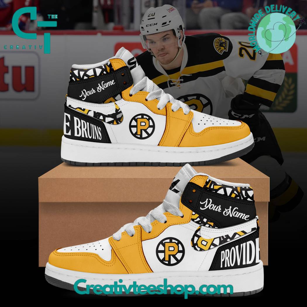 JWFancy Providence Bruins AJ1 High Sneakers Shoes For Men And Women