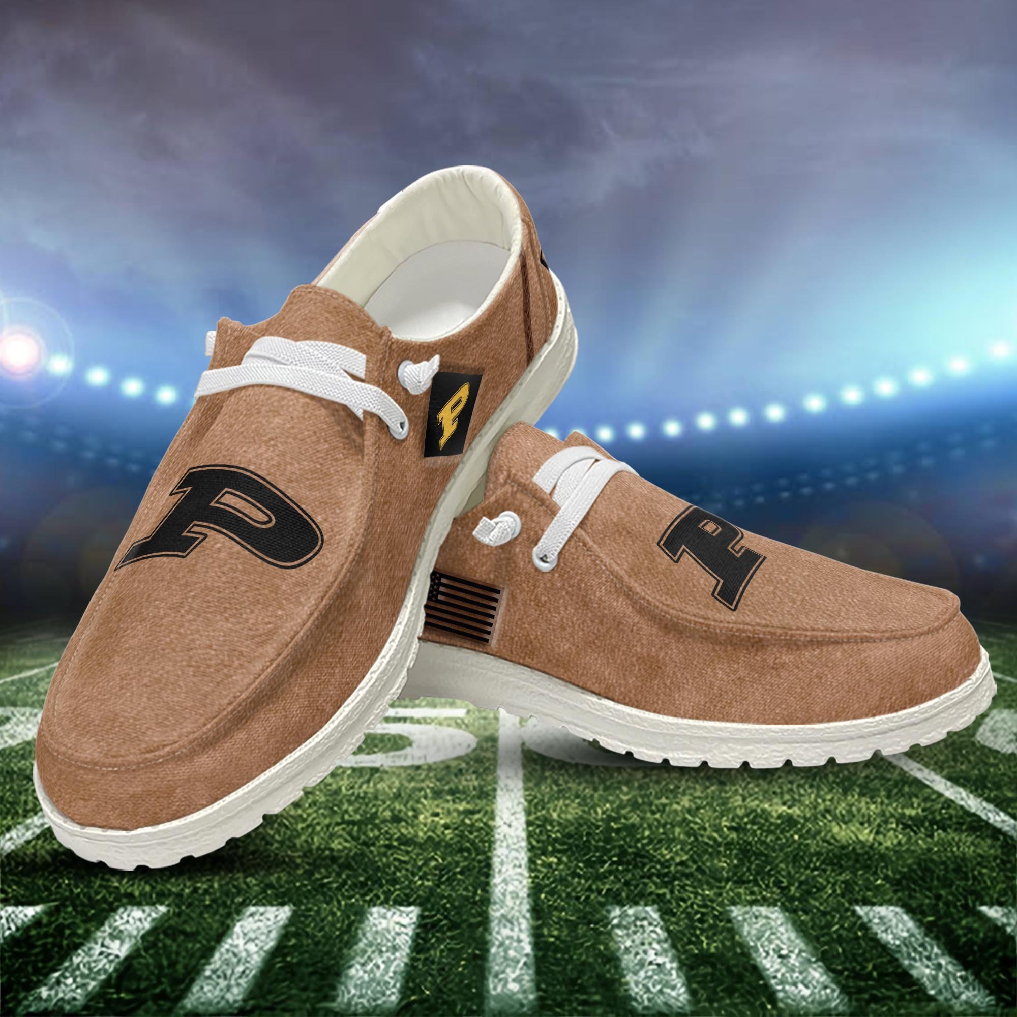JWFancy Purdue Boilermakers Hey Dude Shoes Wally Men's Lace Up Loafers Comfortable For Men And Women