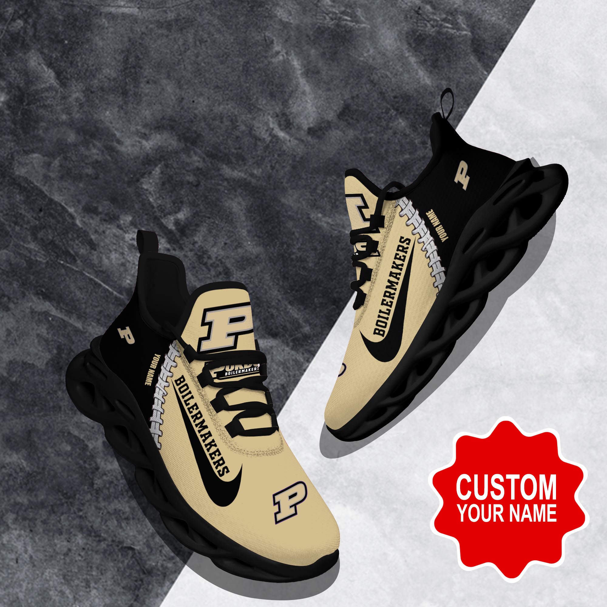 JWFancy Purdue Boilermakers Max Soul Shoes Sneakers For Men And Women