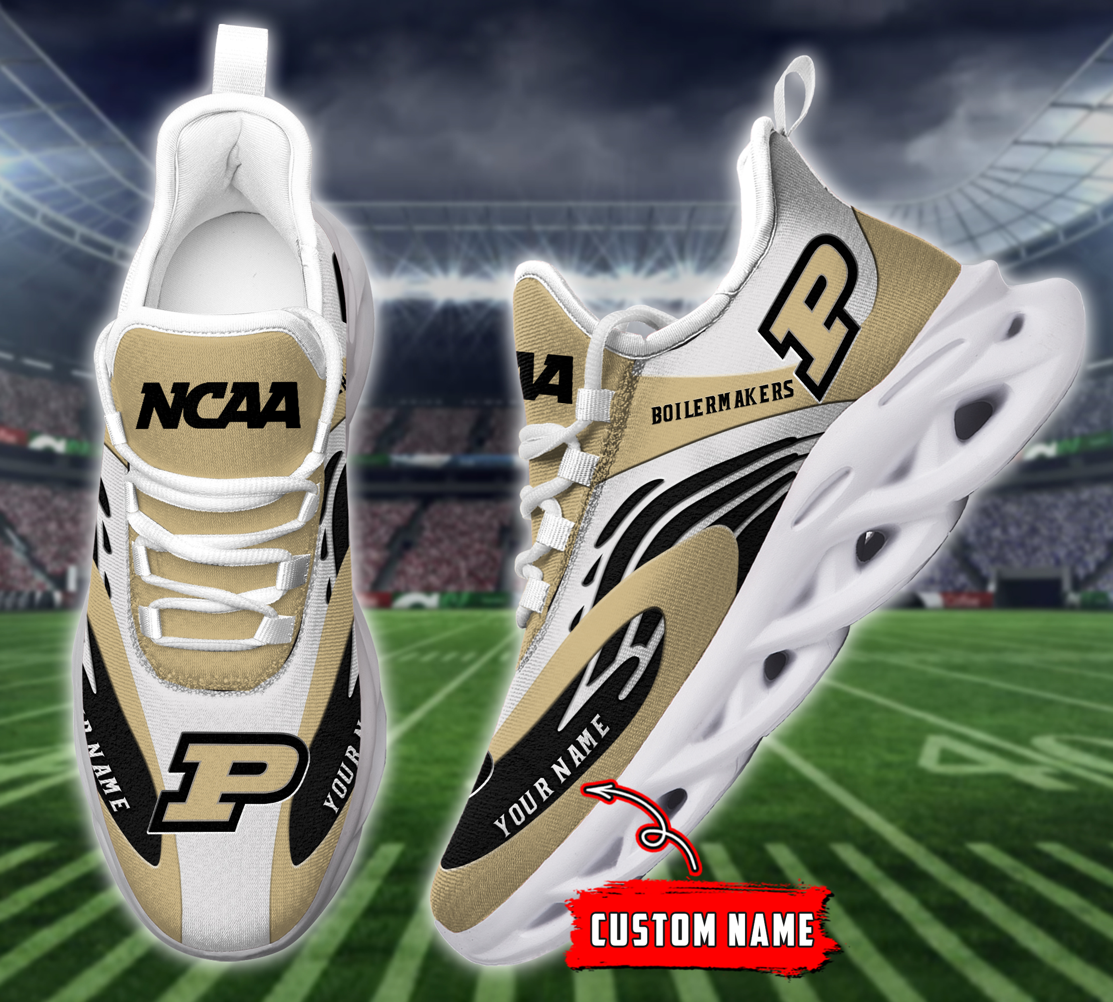 JWFancy Purdue Boilermakers NCAA Max Soul Shoes Sneakers For Men And Women