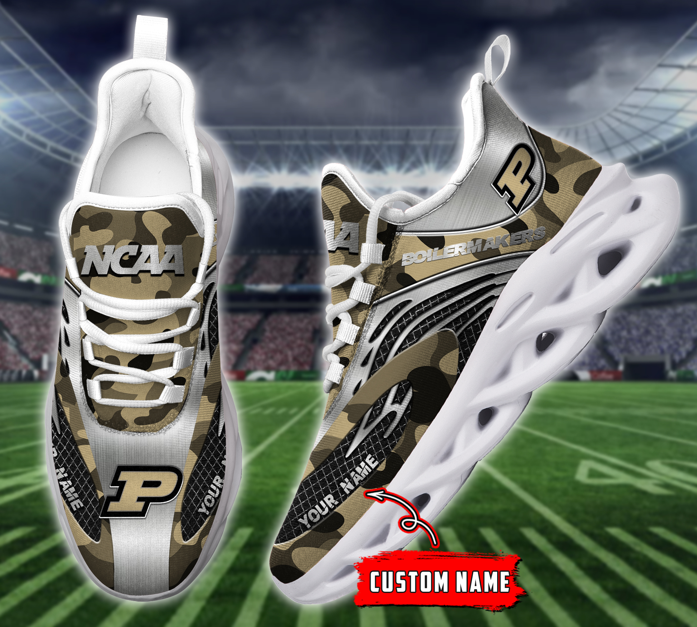 JWFancy Purdue Boilermakers NCAA Max Soul Shoes Sneakers For Men And Women