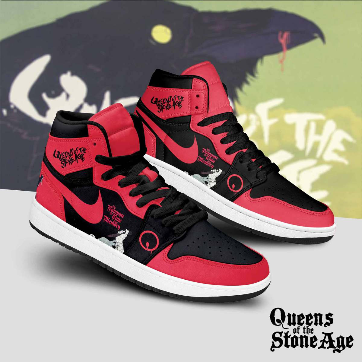 JWFancy Queens Of The Stone Age AJ1 High Sneakers Shoes For Men And Women