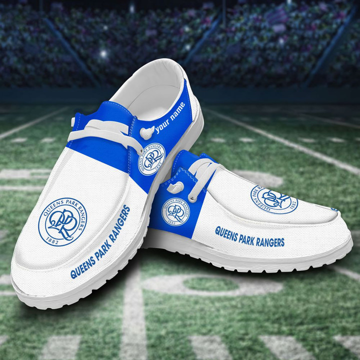 JWFancy Queens Park Rangers Hey Dude Shoes Wally Men's Lace Up Loafers Comfortable For Men And Women