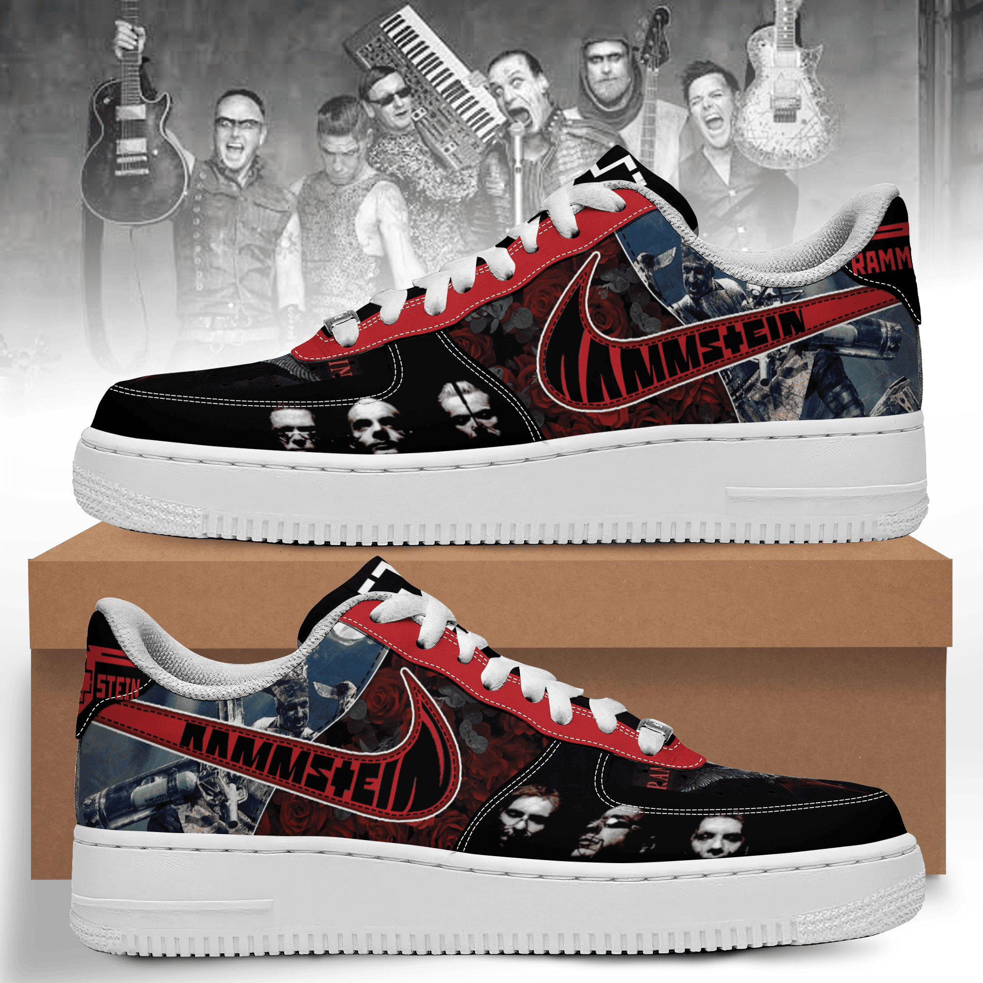JWFancy Rammstein Air Low-Top Sneakers Shoes For Men And Women