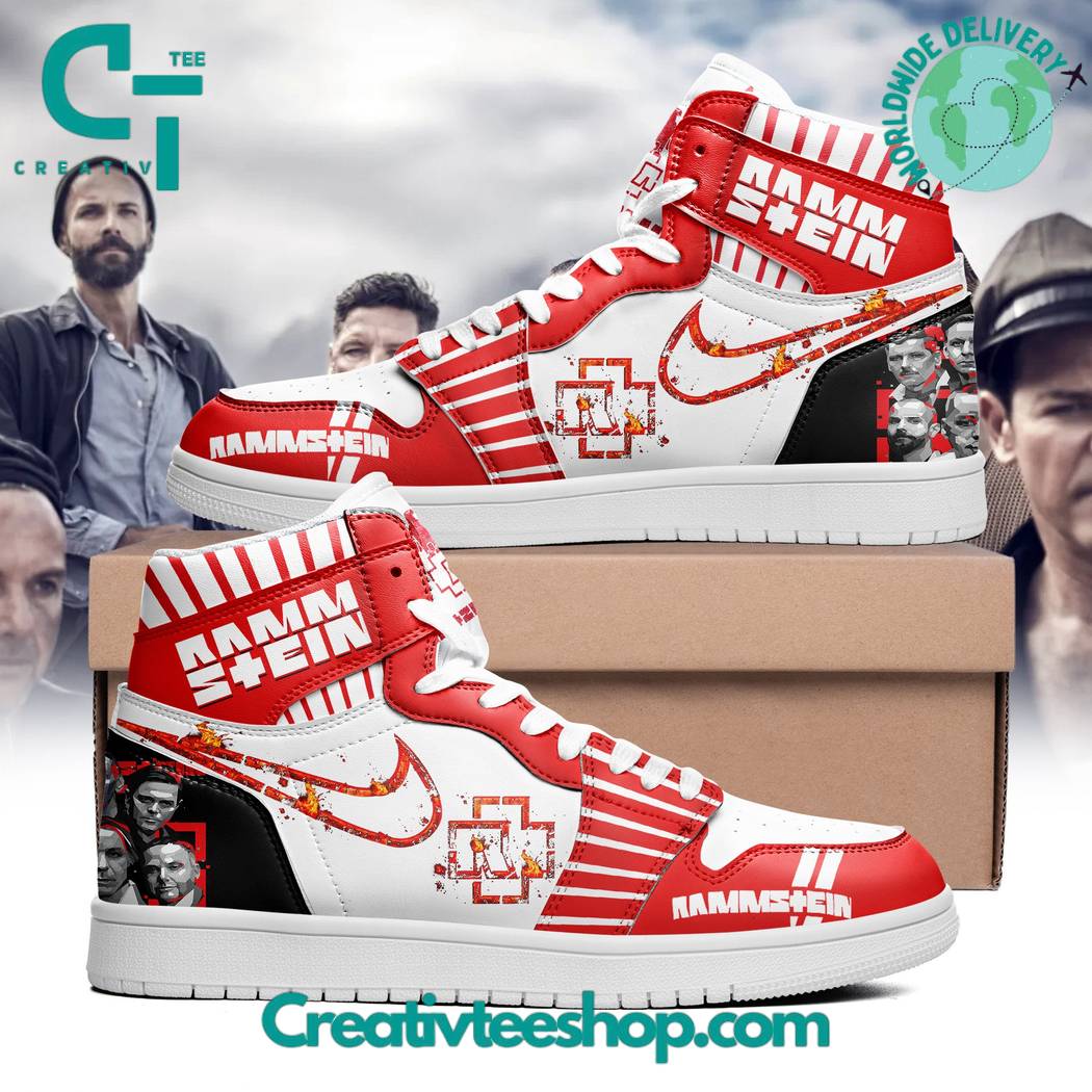 JWFancy Rammstein Industrial Metal Band AJ1 High Sneakers Shoes For Men And Women
