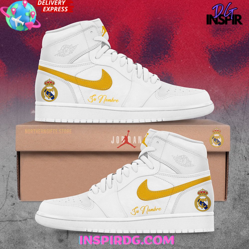 JWFancy Real Madrid AJ1 High Sneakers Shoes For Men And Women
